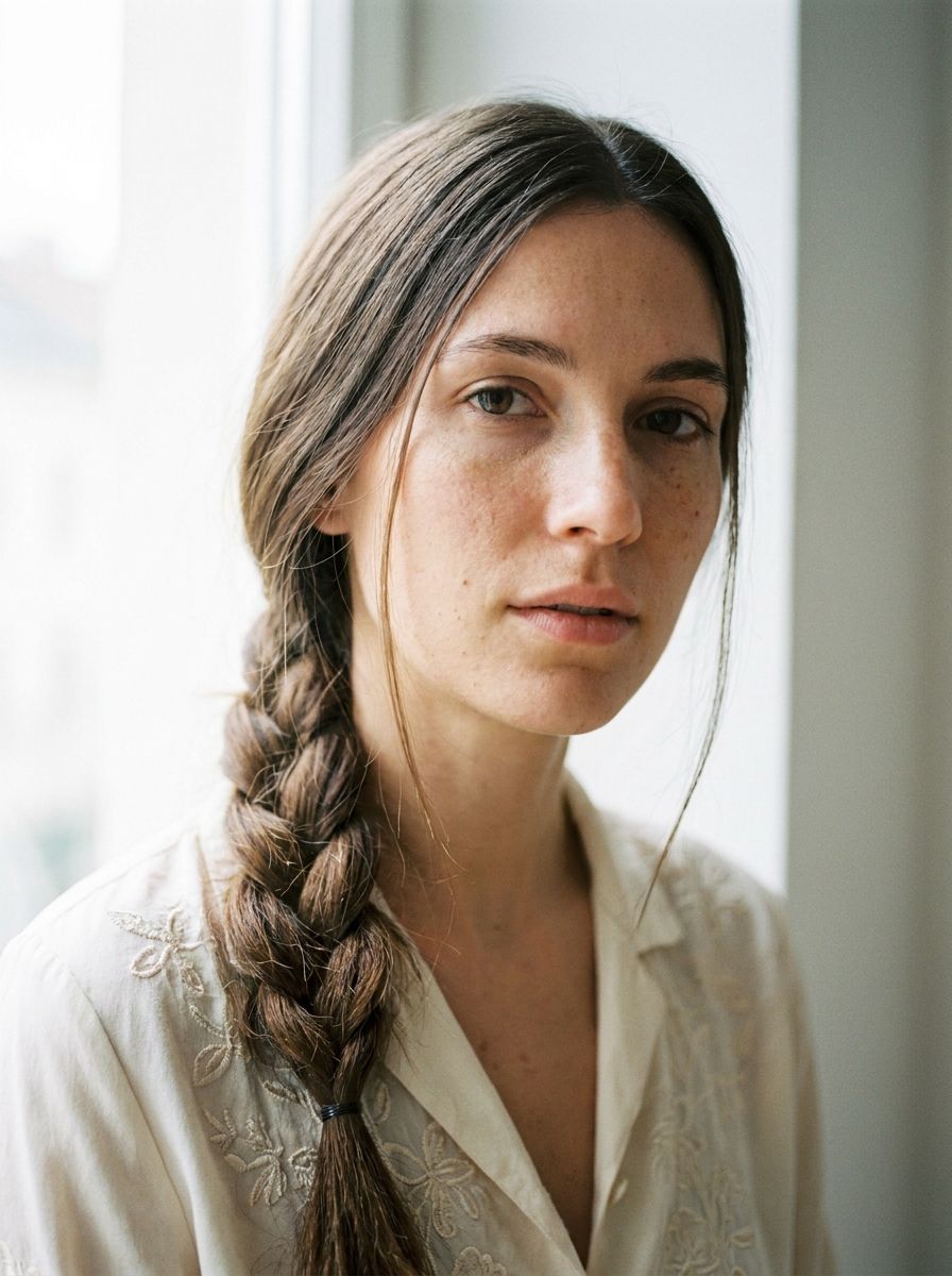 Seitlicher Flechtzopf - Frisuren zur Konfirmation